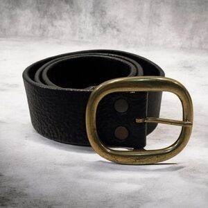 Brave Leather Belt with Brass Buckle